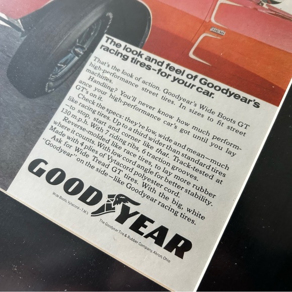 Vintage Original Goodyear Tire WIDE BOOT Magazine Advertisement - Picture 6 of 9